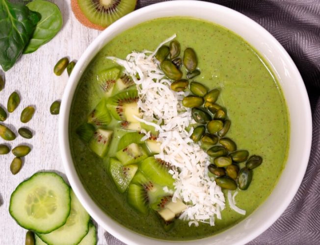 Pauta‌ ‌01:‌ Receita de smoothie bowl de Green Gem Chlorel